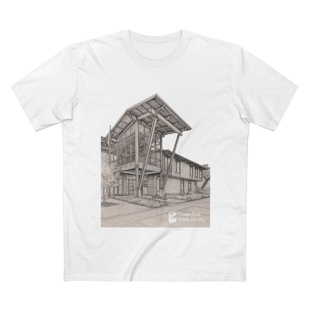 Cedar Park Library Architectural Sketch T-Shirt