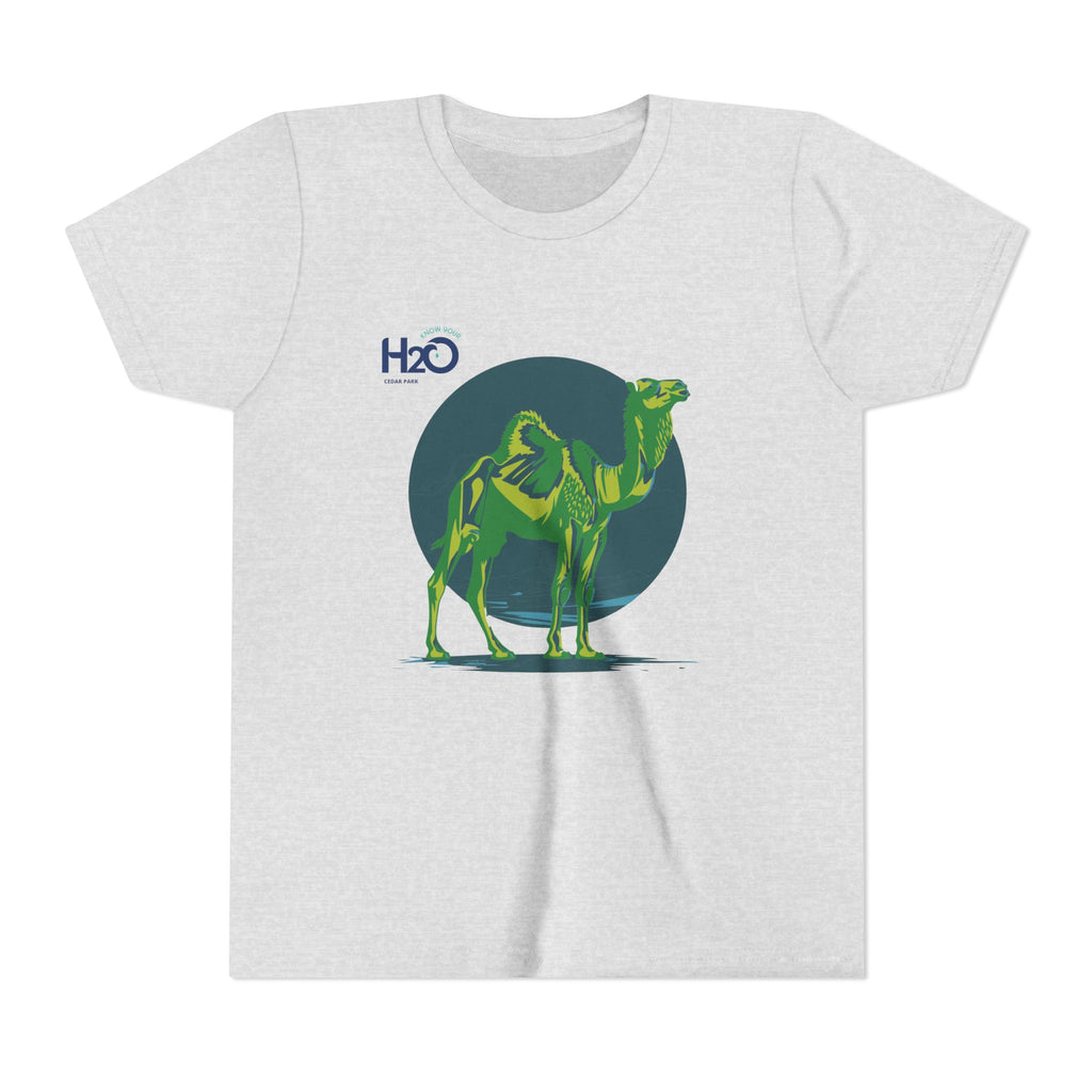 Know Your H2O Water Conservation Camel Mascot Youth Tee