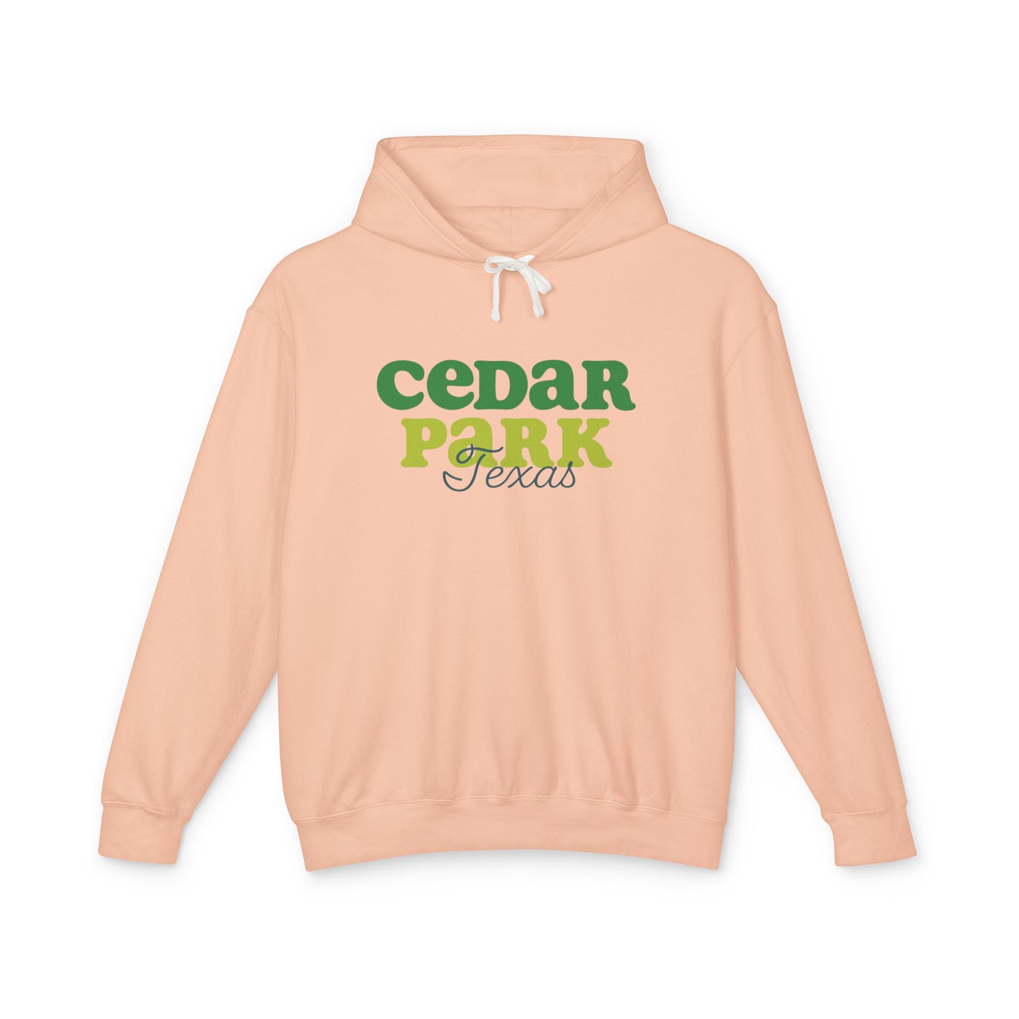 Cedar Park Lightweight Unisex Hoodie, Cozy Sweatshirt, Texas Gift, Casual Wear, Outdoor Activity, Travel Essential