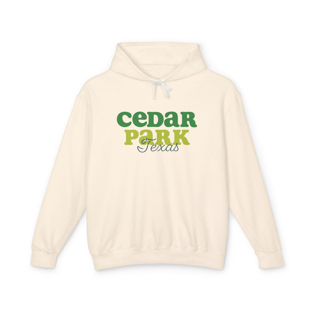 Cedar Park Lightweight Unisex Hoodie, Cozy Sweatshirt, Texas Gift, Casual Wear, Outdoor Activity, Travel Essential