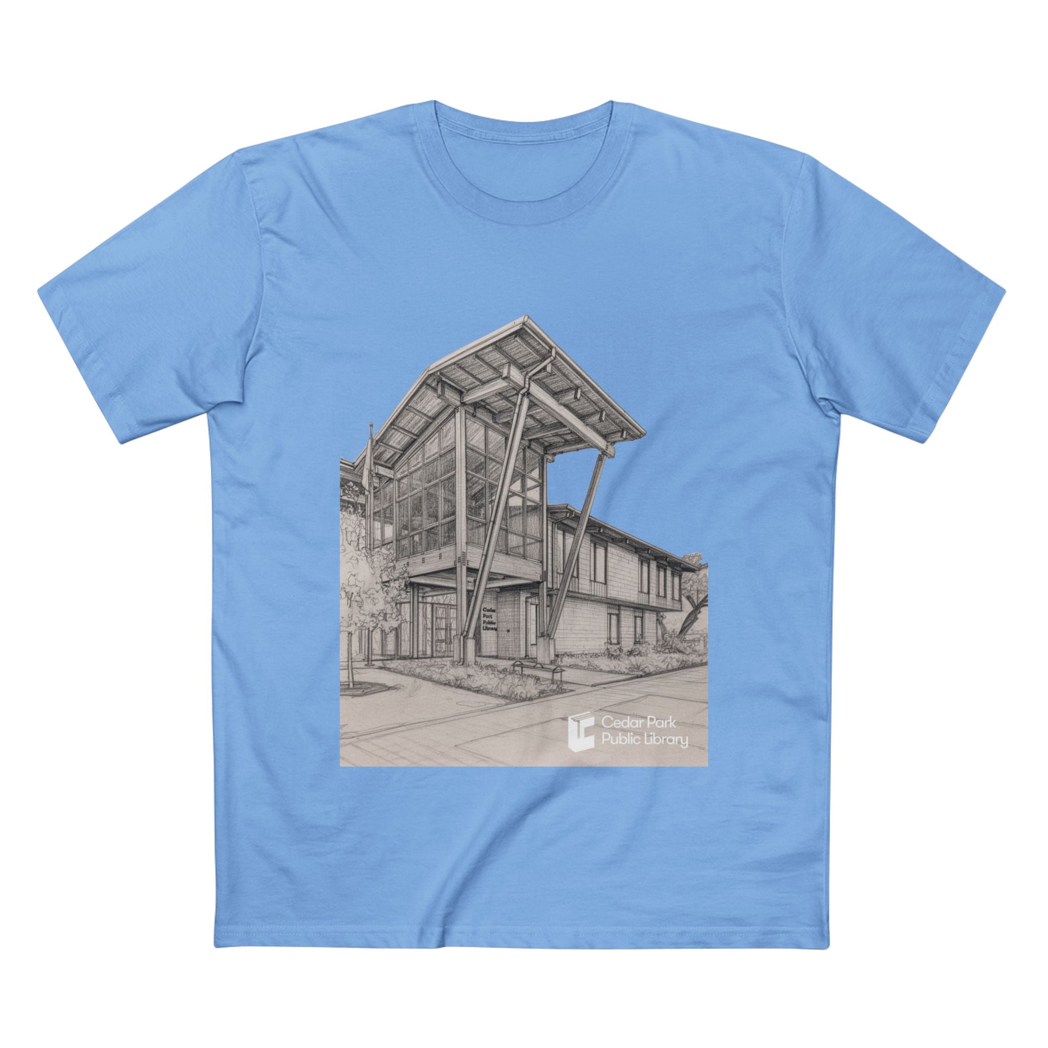 Cedar Park Library Architectural Sketch T-Shirt
