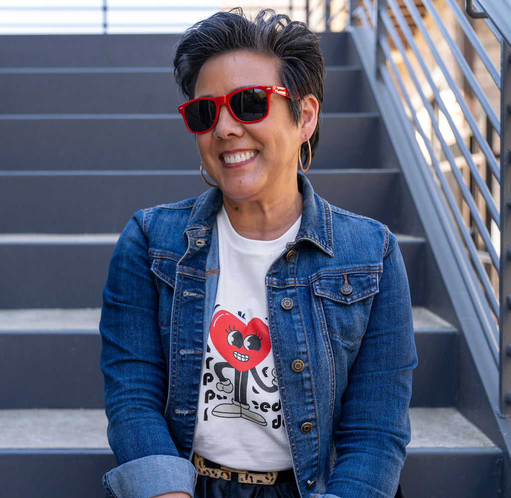 Cedar Park Heart Character Tee — Retro Cute Love Graphic T-Shirt