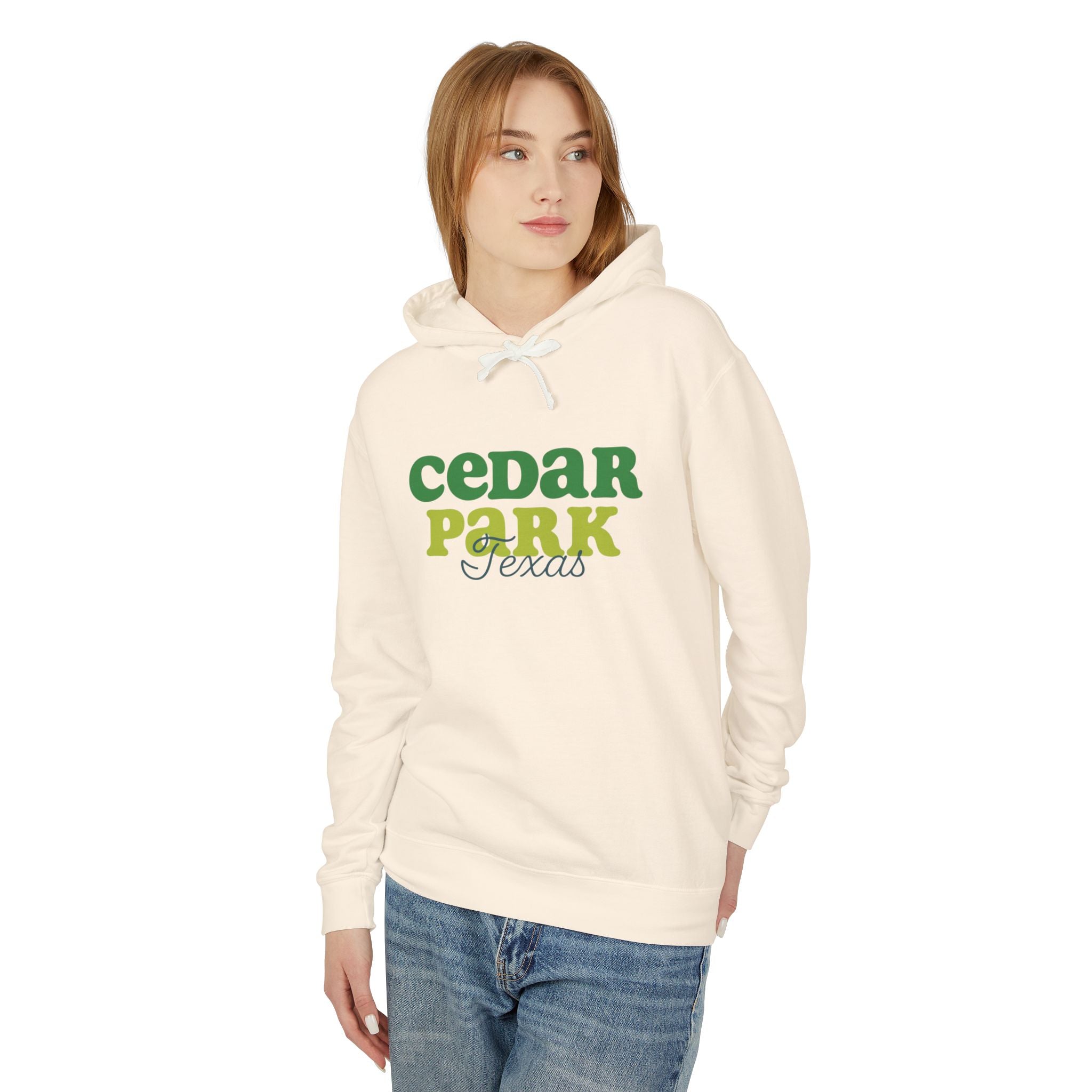 Cedar Park Lightweight Unisex Hoodie, Cozy Sweatshirt, Texas Gift, Casual Wear, Outdoor Activity, Travel Essential