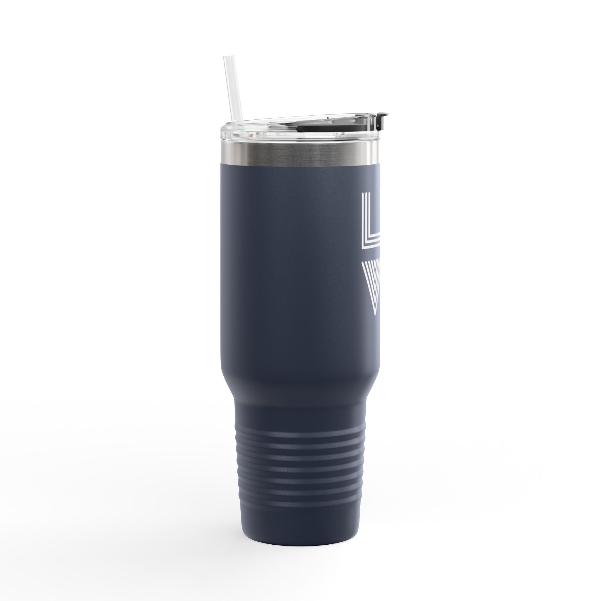 40oz Insulated Travel Mug with Handle — LOVE Cedar Park Design, Spill‑Resistant Tumbler for Commuting & Outdoors