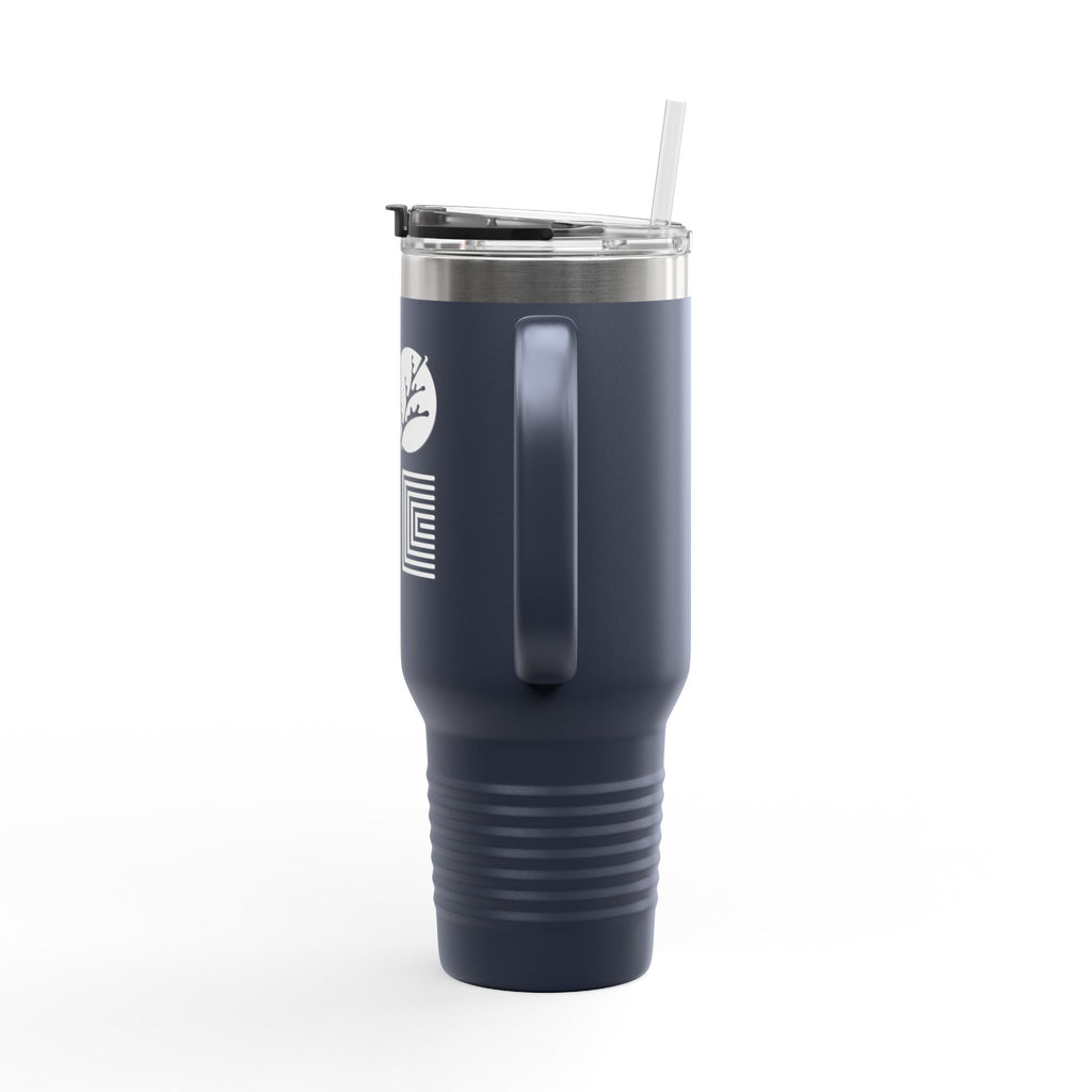 40oz Insulated Travel Mug with Handle — LOVE Cedar Park Design, Spill‑Resistant Tumbler for Commuting & Outdoors