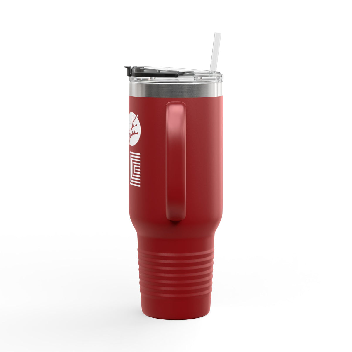 40oz Insulated Travel Mug with Handle — LOVE Cedar Park Design, Spill‑Resistant Tumbler for Commuting & Outdoors