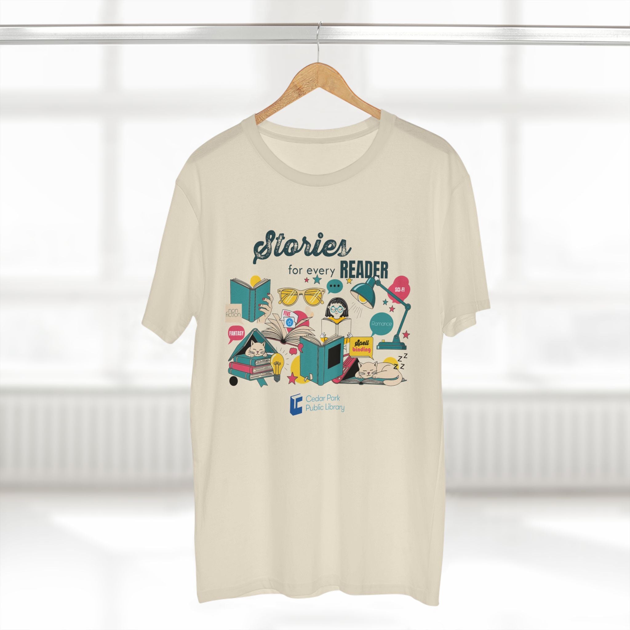 Stories for Every Reader Cedar Park Library T-Shirt
