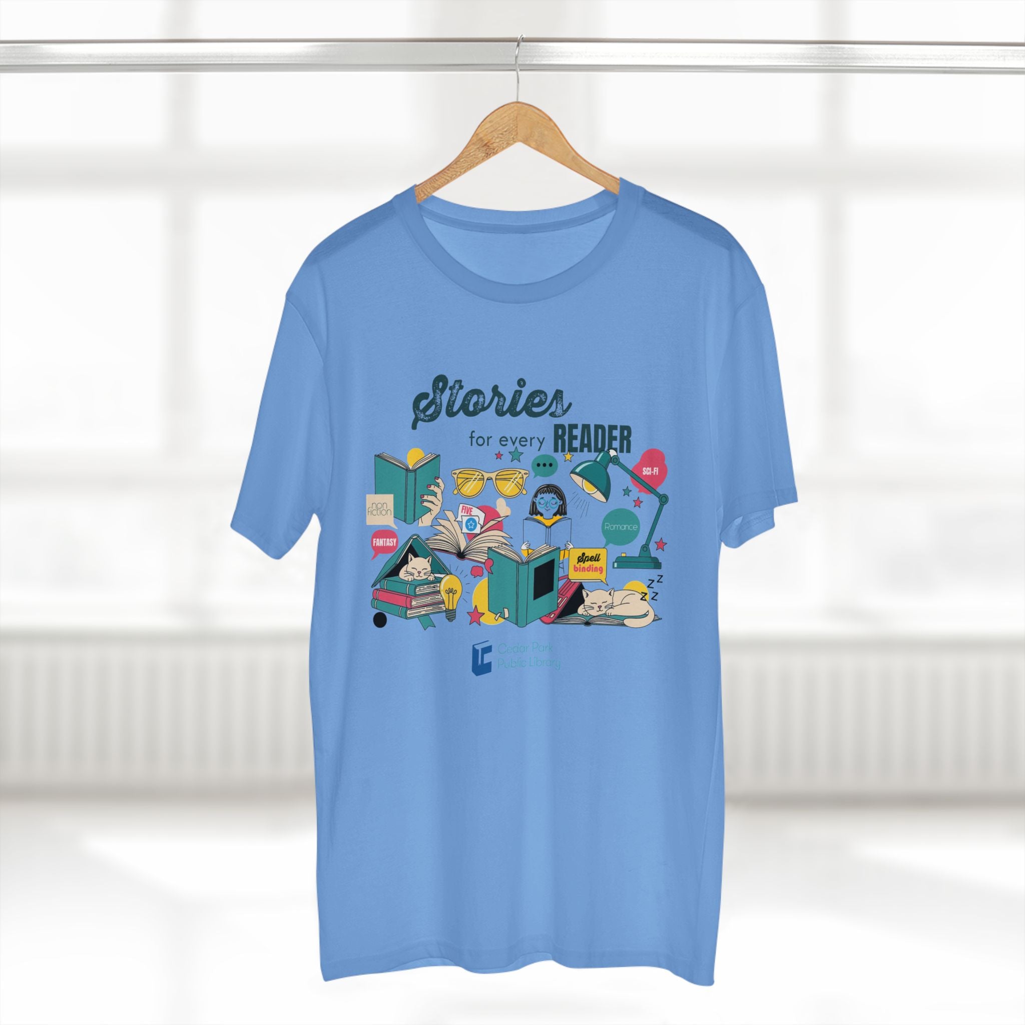 Stories for Every Reader Cedar Park Library T-Shirt