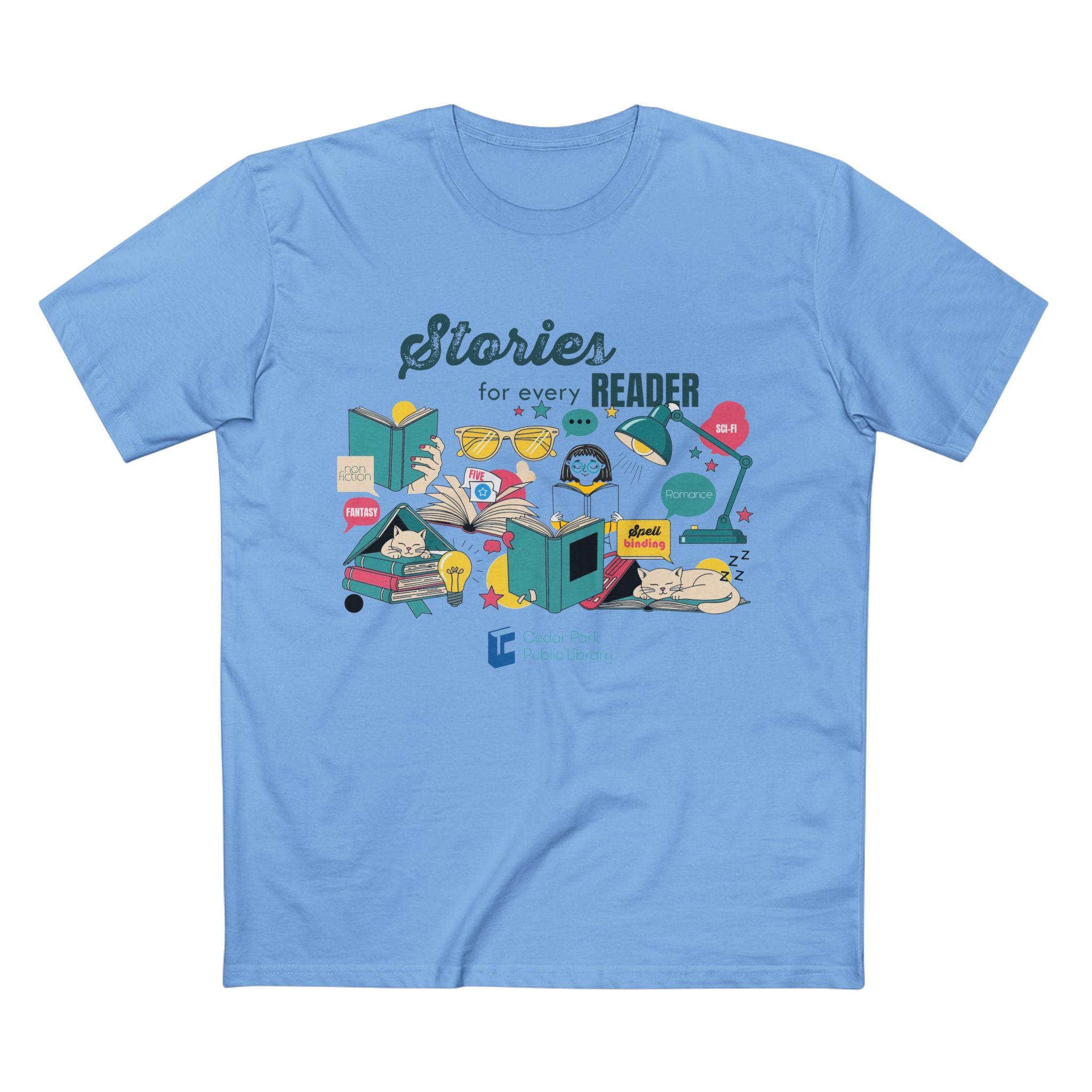 Stories for Every Reader Cedar Park Library T-Shirt