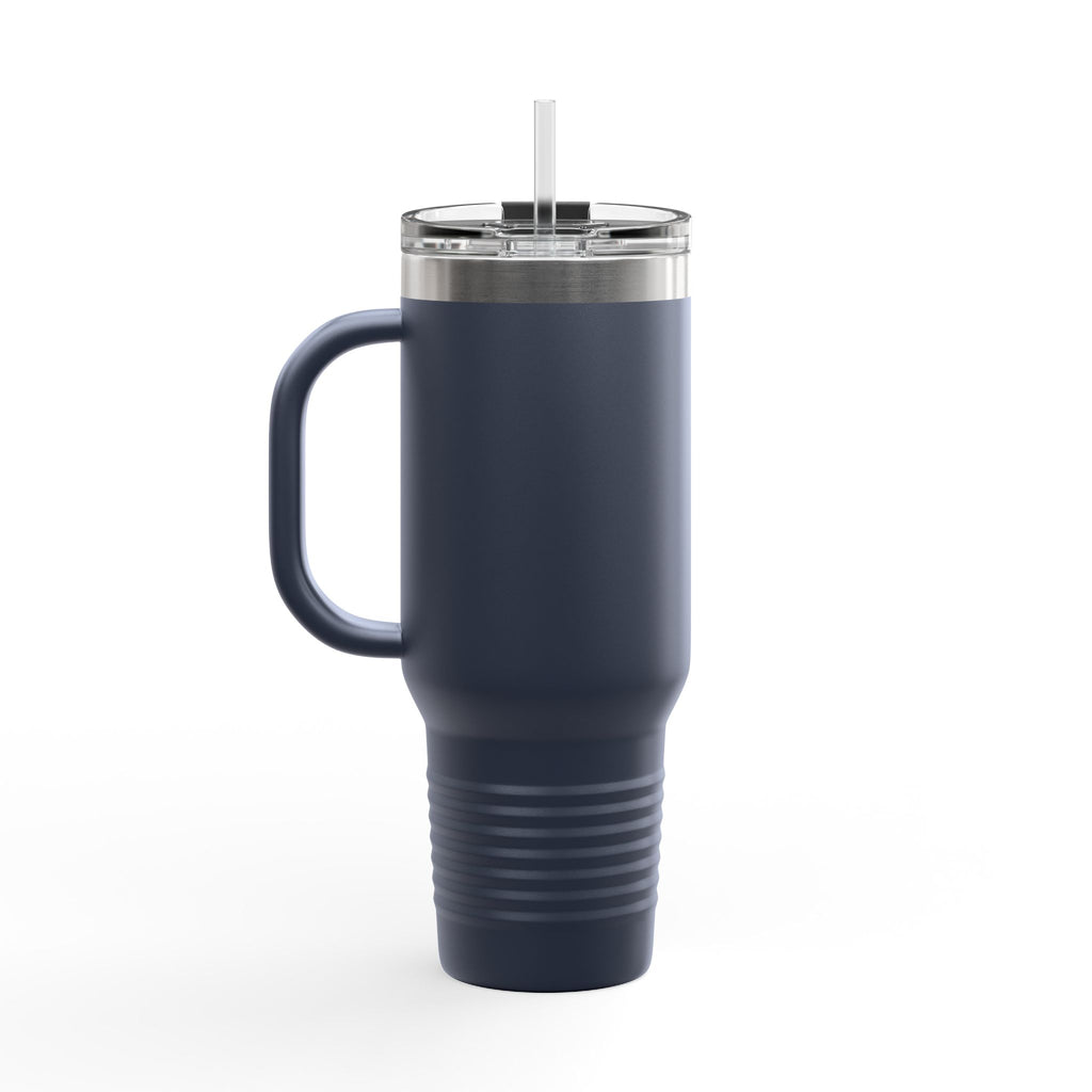 40oz Insulated Travel Mug with Handle — LOVE Cedar Park Design, Spill‑Resistant Tumbler for Commuting & Outdoors
