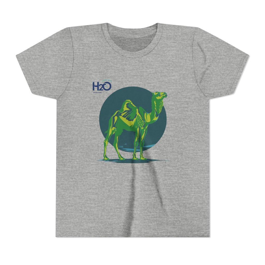 Know Your H2O Water Conservation Camel Mascot Youth Tee