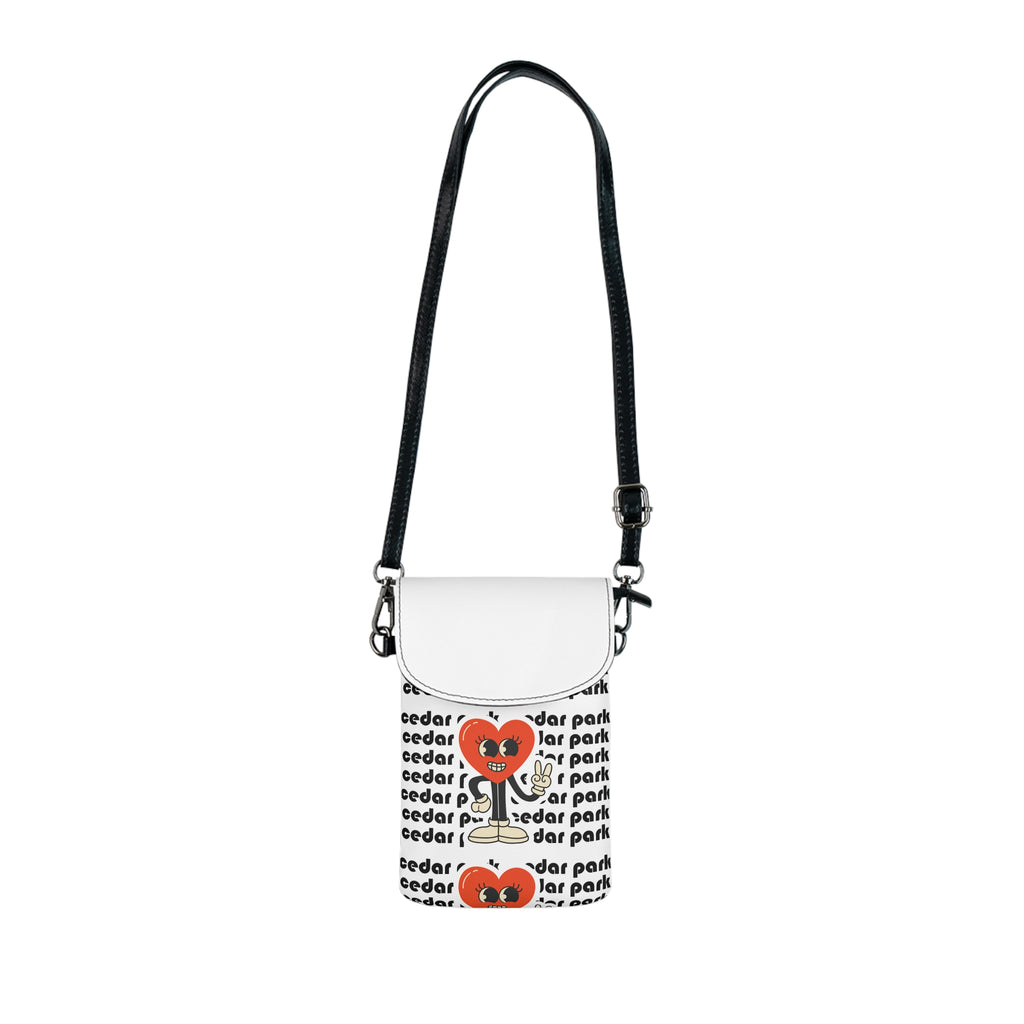 Cellphone Wallet | Cedar Park Heart Character Crossbody Phone Pouch